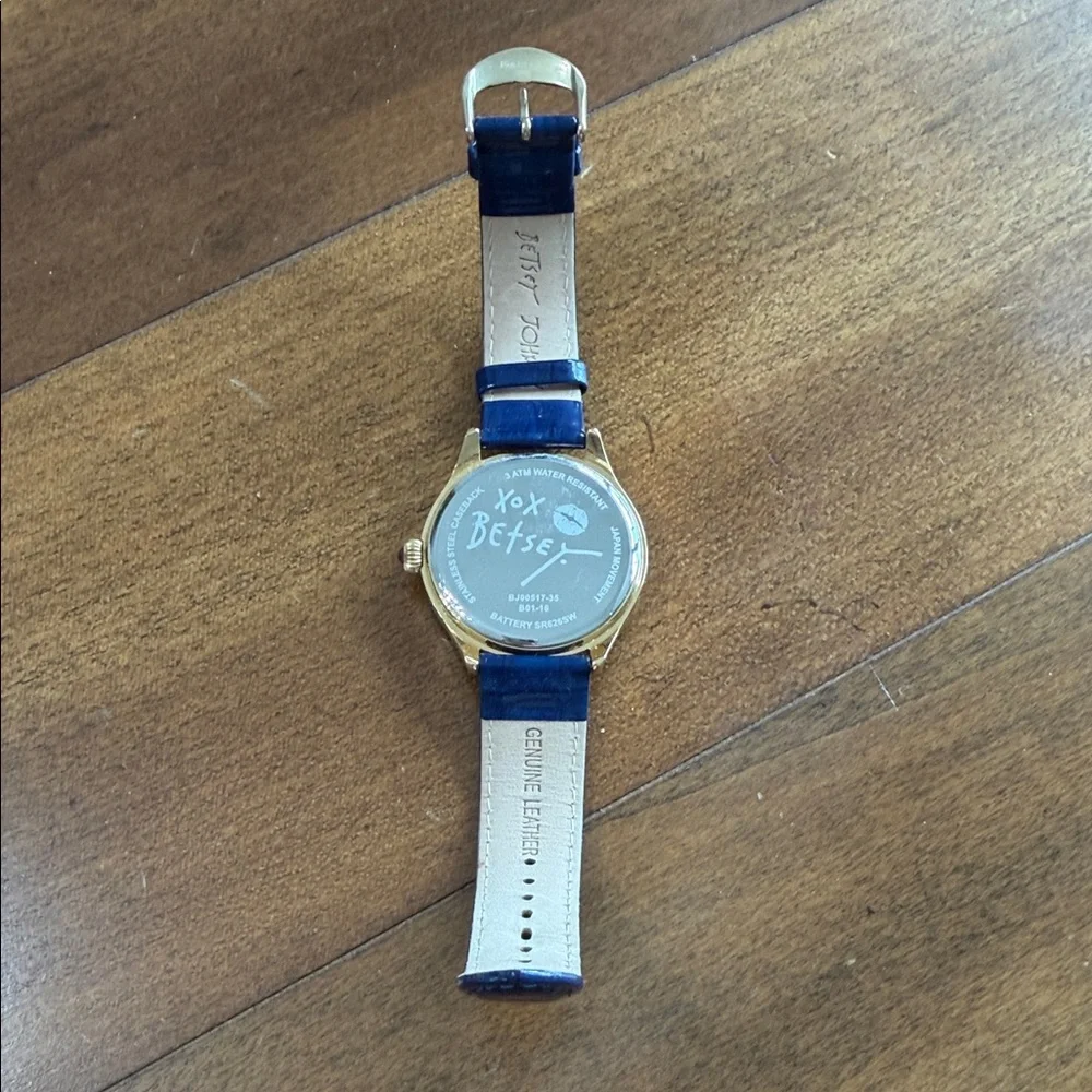 Betsey Johnson Gold and Blue Evil Eye Motif Watch - Picture 5 of 6